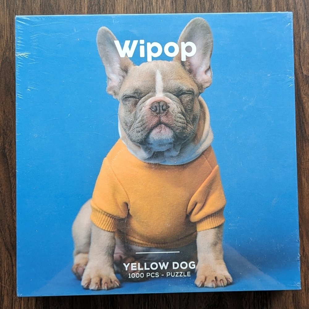 NEW Sealed 1000 Piece Pug Yellow Dog Puzzle by Wipop